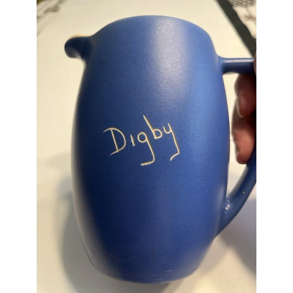 Devon Pottery Matte Blue “Digby” Pitcher Jug Creamer England